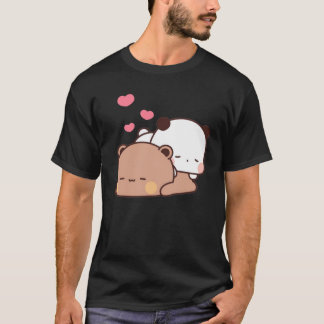 Panda And Brownie Bear Couple T-Shirt