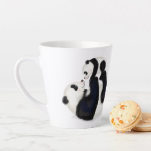 Panda and cub 'Best mom ever' latte mug