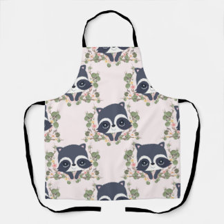 Panda And Flower Tattoo Apron