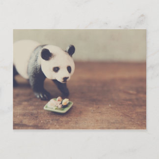 Panda And Sushi Postcard