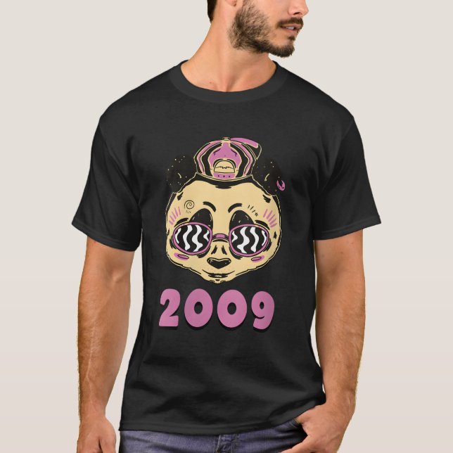 Panda Animal Awesome Since 2009 T-Shirt (Front)