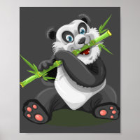 panda animal bamboo wild eating