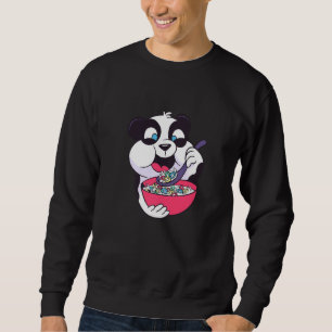 Panda Animal Cereal Adorable Baby Panda Breakfast Sweatshirt