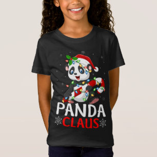 Panda Animal Lover Xmas Funny Panda Claus Christma T-Shirt