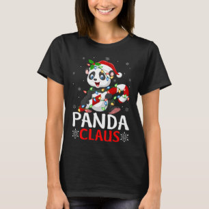 Panda Animal Lover Xmas Funny Panda Claus Christma T-Shirt