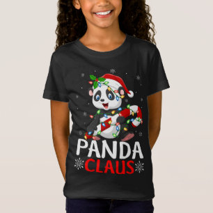 Panda Animal Lover Xmas Funny Panda Claus Christma T-Shirt