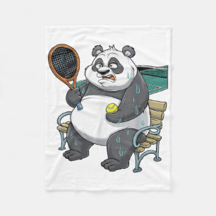 Panda Animals Badminton Shuttles  Fleece Blanket