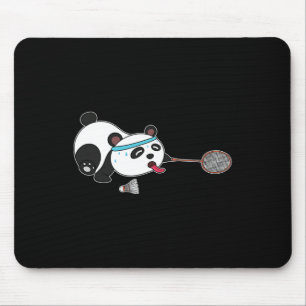 Panda Animals Badminton Shuttles Mouse Pad