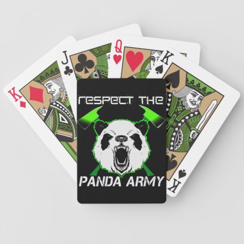 panda playing cards