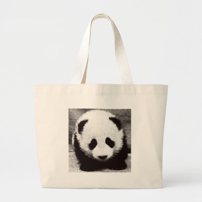 Panda Artwork Large Tote Bag (Front)