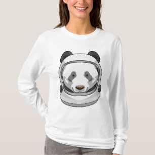 Panda as Astronaut with Helmet T-Shirt