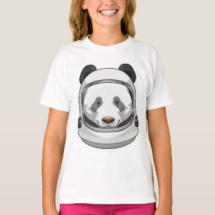 Panda as Astronaut with Helmet T-Shirt