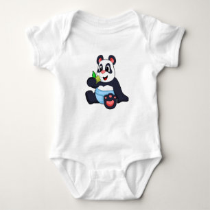 Panda as Baby with Bambus Baby Bodysuit