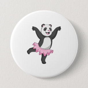Panda as Ballerina at Ballet 7.5 Cm Round Badge