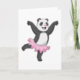 Panda as Ballerina at Ballet Card