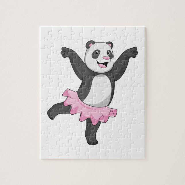 Panda as Ballerina at Ballet Jigsaw Puzzle (Vertical)