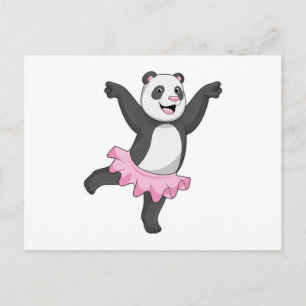 Panda as Ballerina at Ballet Postcard