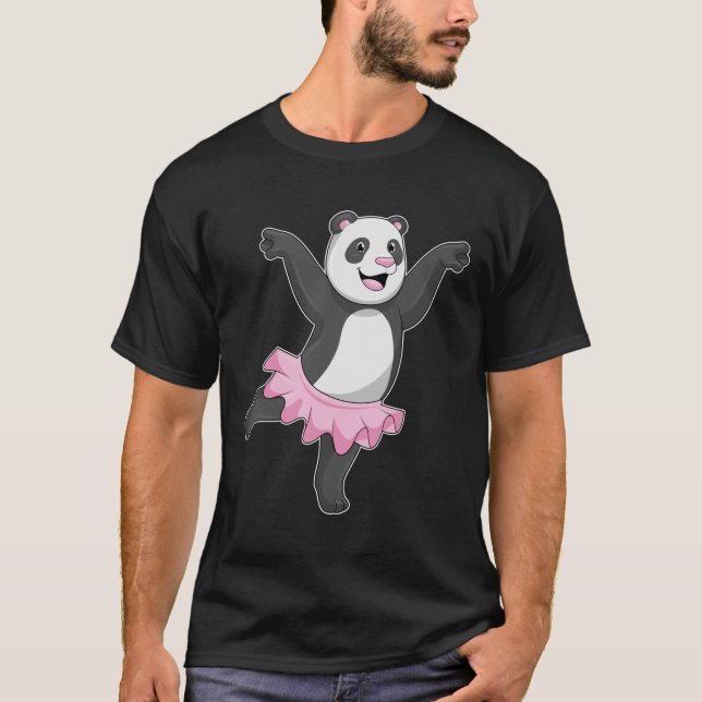 Panda as Ballerina at Ballet T-Shirt (Front)