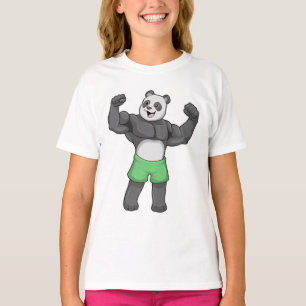 Panda as Bodybuilder at Bodybuilding T-Shirt