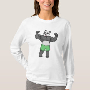 Panda as Bodybuilder at Bodybuilding T-Shirt
