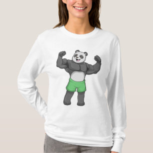 Panda as Bodybuilder at Bodybuilding T-Shirt