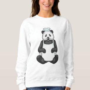 Panda as Chef with Cooking hat Sweatshirt