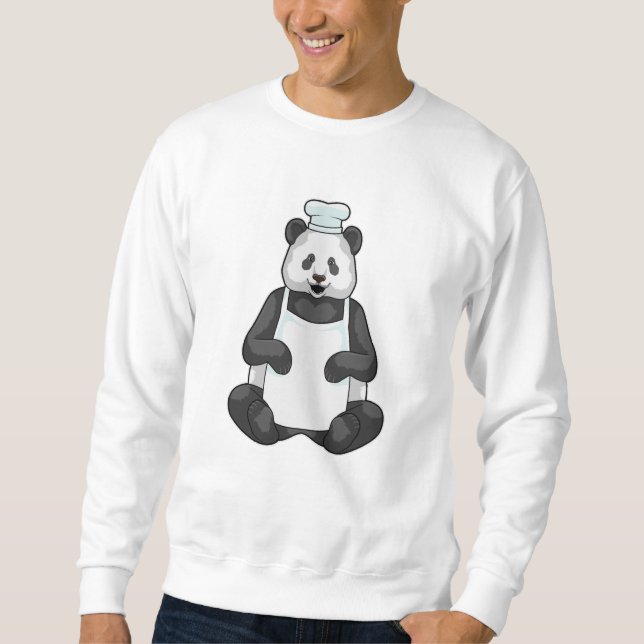 Panda as Chef with Cooking hat Sweatshirt (Front)