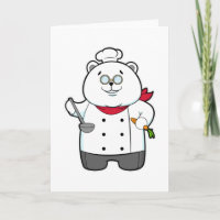 Panda as Cook with Soup ladle & Carrot
