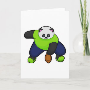 Panda as Football player with Football Card