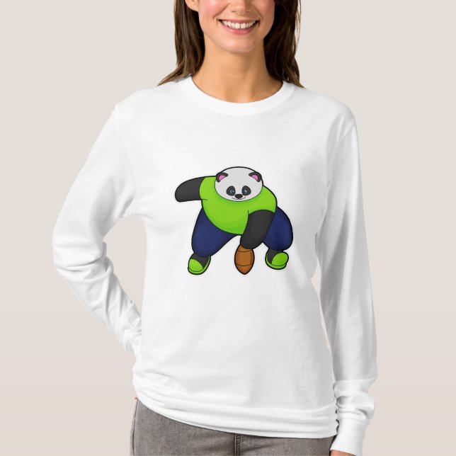 Panda as Football player with Football T-Shirt (Front)