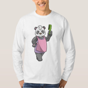 Panda as Hairdresser with Comb T-Shirt