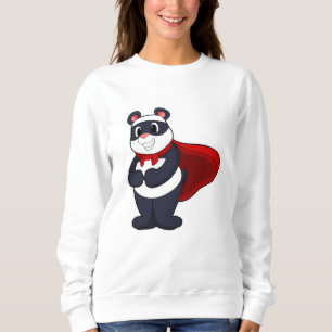 Panda as Hero with Mask & Cape Sweatshirt
