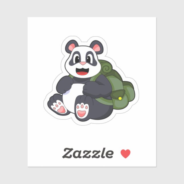 Panda as Hiker with Backpack (Sheet)