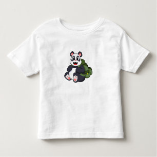 Panda as Hiker with Backpack Toddler T-Shirt