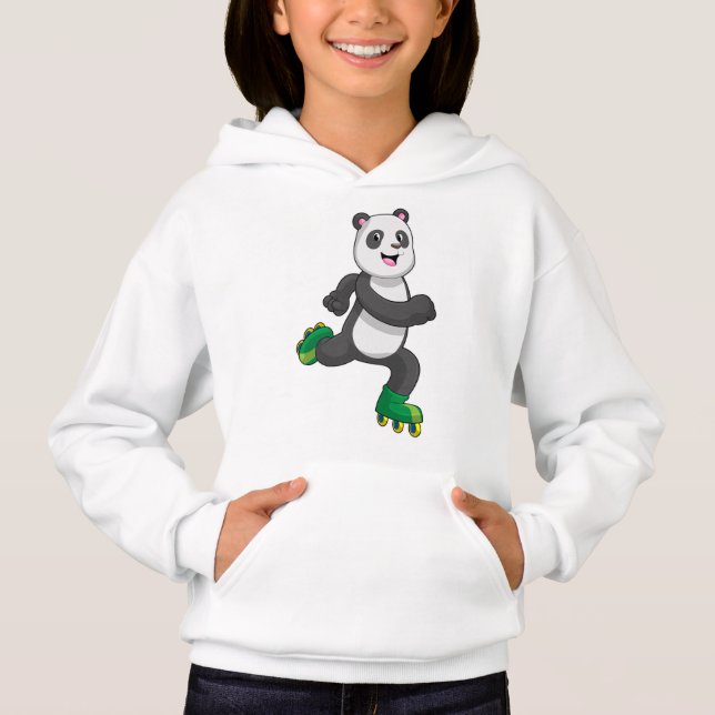 Panda as Inline skater with Roller skates (Front)