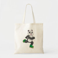 Panda as Inline skater with Roller skates