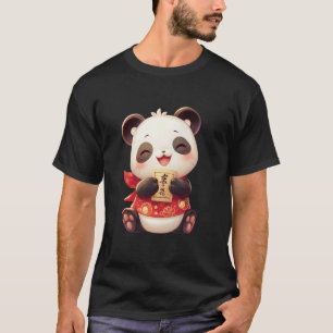 Panda As Japanese Maneki-Neko - Panda Bear Japanes T-Shirt