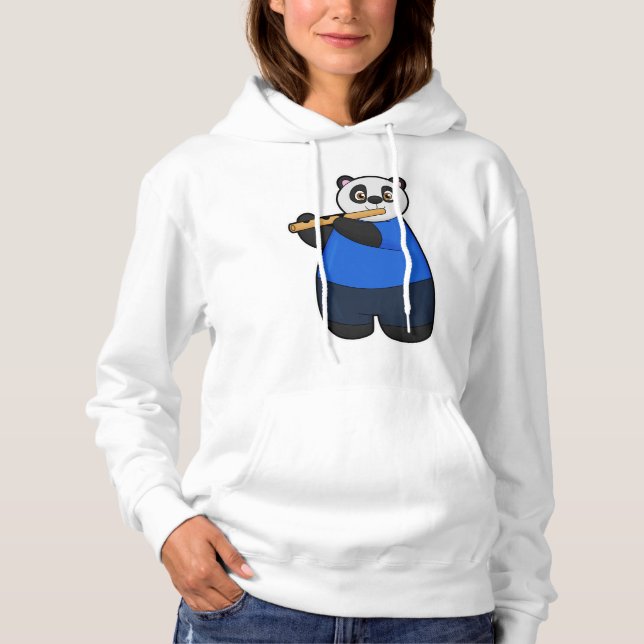 Panda as Musician with Flute Hoodie (Front)