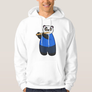 Panda as Musician with Flute Hoodie