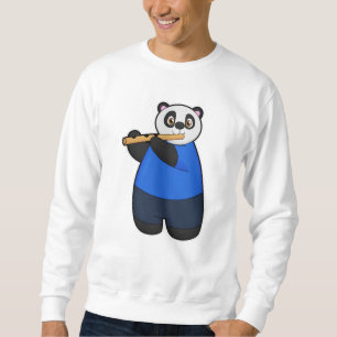 Panda as Musician with Flute Sweatshirt