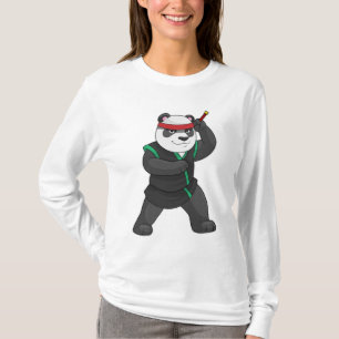 Panda as Ninja in Costume T-Shirt