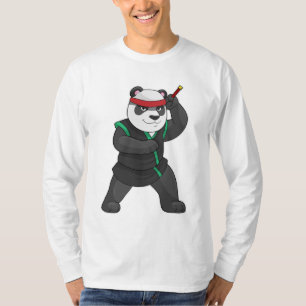Panda as Ninja in Costume T-Shirt