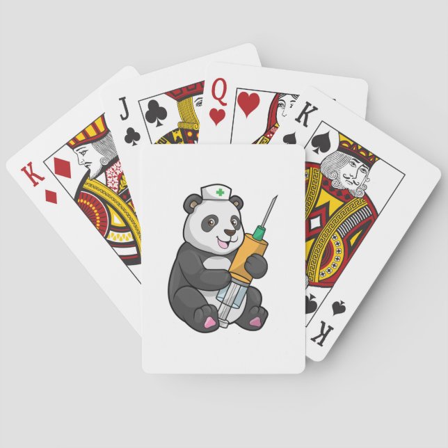 Panda as Nurse with Syringe Playing Cards (Back)