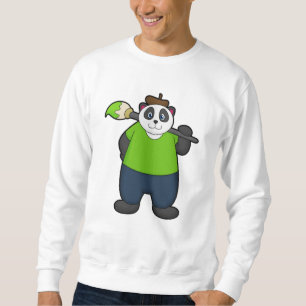 Panda as Painter with Paintbrush Sweatshirt