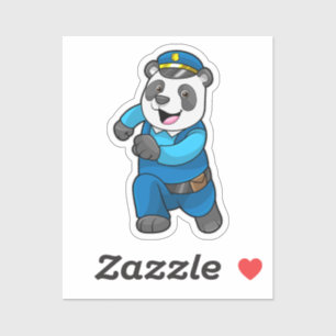 Panda as Police officer with Police hat