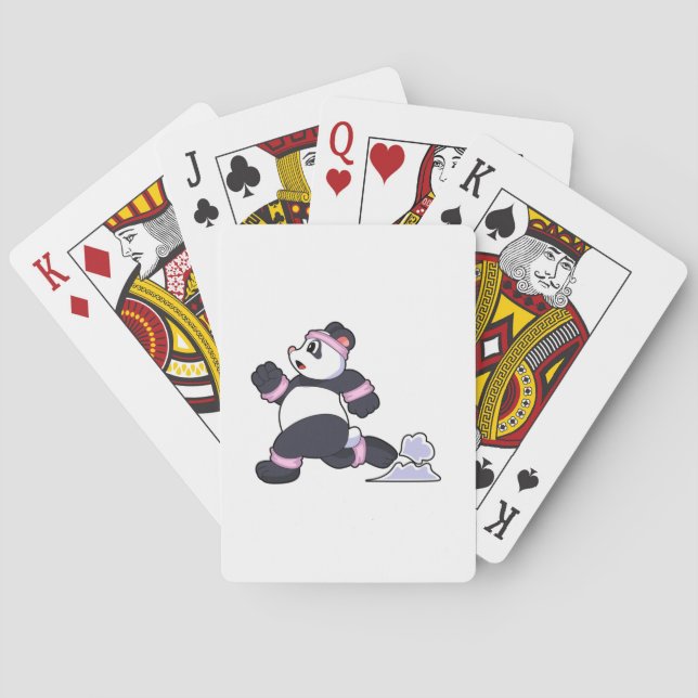 Panda as Runner at Running Playing Cards (Back)