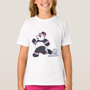 Panda as Runner at Running T-Shirt
