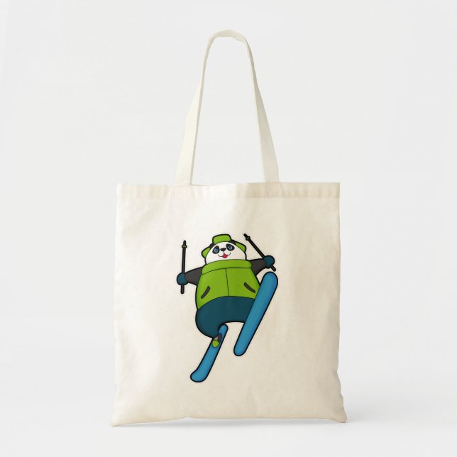 Panda as Ski jumper with Ski Tote Bag (Front)