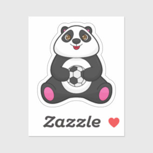 Panda as Soccer player with Soccer ball