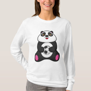 Panda as Soccer player with Soccer ball T-Shirt
